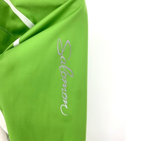 Salomon Women’s Clima Windstopper Running Hiking Light Shell Jacket Medium Green - Picture 4 of 9